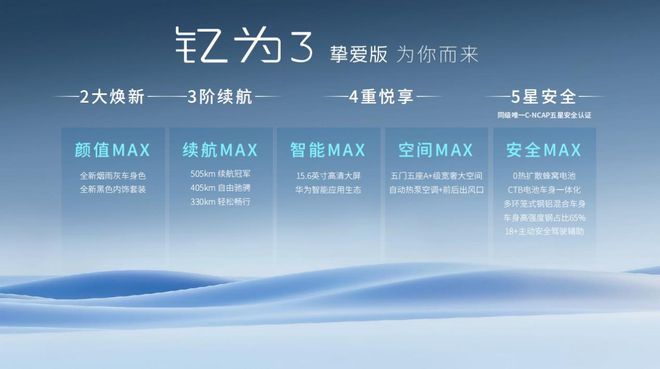 新增330km易倍体育 EMC易倍版本 699万起江淮钇为3挚爱版上市压力给到海鸥、缤果(图1)